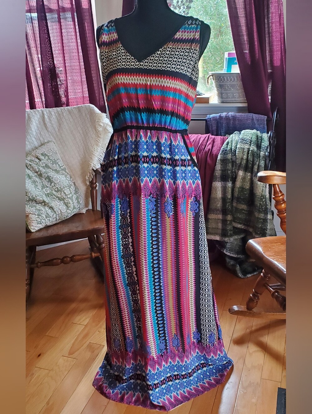 100% Silk Dress With POCKETS
